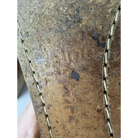 Chloé Ida Espadrille Wedge Sandals Brown Leather Platform Ankle Strap EU 38 - Picture 11 of 13